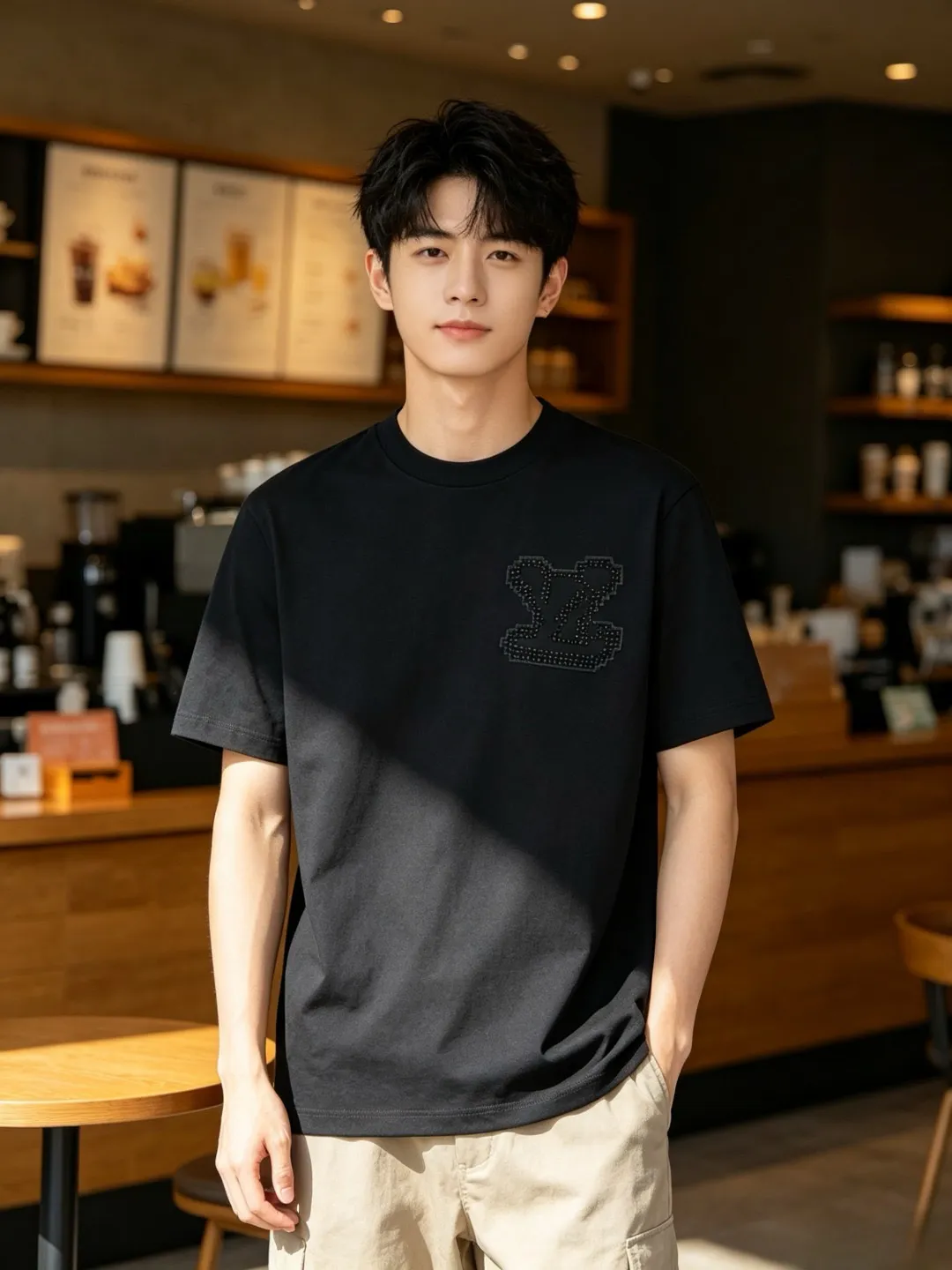Louis Vuitton/Louis Vuitton front and rear beaded pixel short sleeves